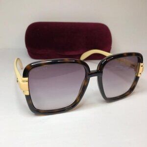 Gucci Tortoise and Yellow Sunglasses